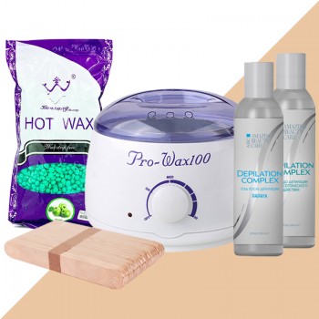 Набір для депіляції гарячим воском з воскоплавом Pro-wax 100 Білий і рідинами Jerden: купити за кращою ціною в Україні