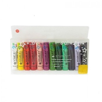 Набір акрилових фарб Starlet № 1, в наборі 12 кольорів: купити за кращою ціною в Україні