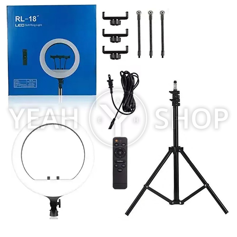 Професійна кільцева лампа RL-1806 45 см (3 кріплення, сумка, пульт, штатив): купити за кращою ціною в Україні