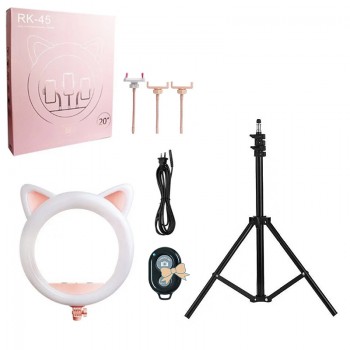 Професійна кільцева лампа RK 45 50 см Рожева: купити за кращою ціною в Україні