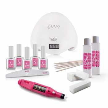 Стартовый набор для гель лака Oh La Lac с лампой SUN 5 Белая 48 Вт и Фрезер-ручка на 13 000 об/мин