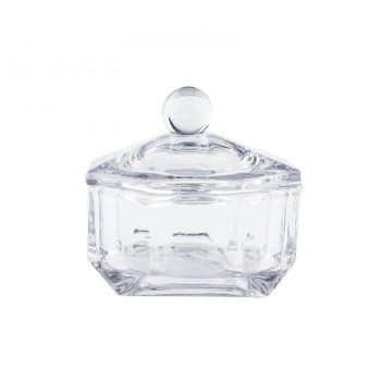 Стаканчик скляний з кришкою.