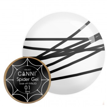 Гель-паутинка Canni Spider Gel № 001 (Черный), 8 мл купить по лучшей цене в Украине
