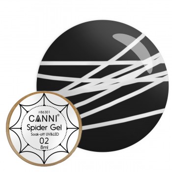 Гель-паутинка Canni Spider Gel №002 (Белый), 8 мл купить по лучшей цене в Украине