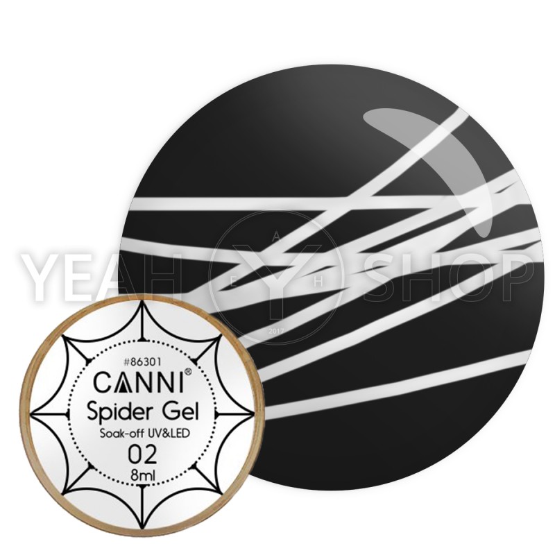 Гель-паутинка Canni Spider Gel №002 (Белый), 8 мл купить по лучшей цене в Украине