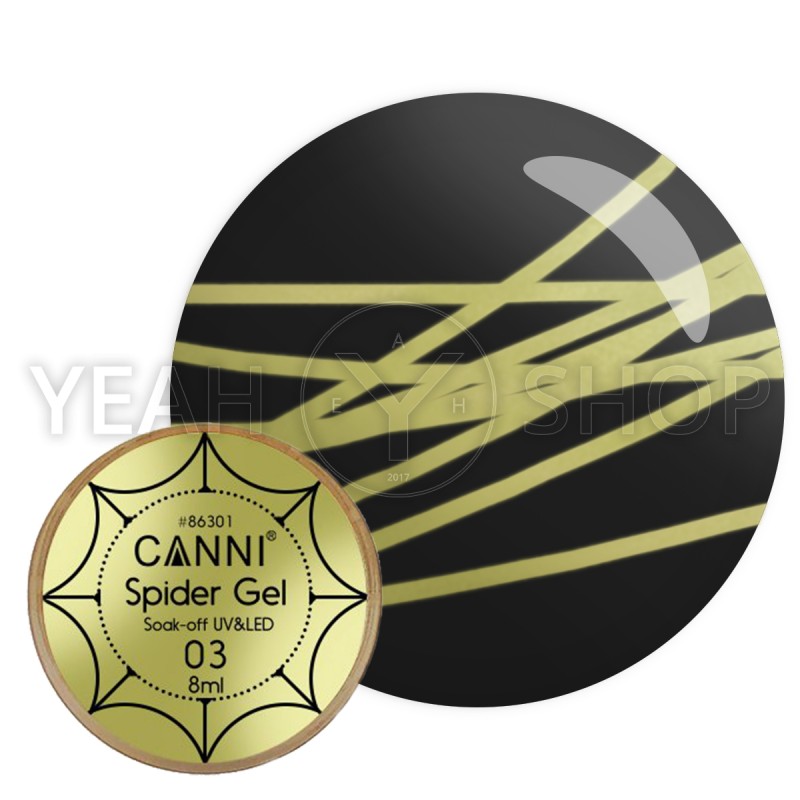 Гель-паутинка Canni Spider Gel №003 (Золото), 8 мл купить по лучшей цене в Украине