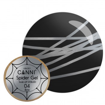 Гель-паутинка Canni Spider Gel №004 (Серебро), 8 мл купить по лучшей цене в Украине