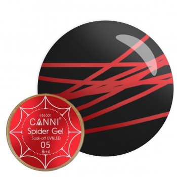 Гель-паутинка Canni Spider Gel №005 (Красный), 8 мл купить по лучшей цене в Украине