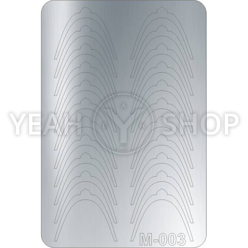 Металлизированные наклейки CANNI серебро M-003s купить по лучшей цене в Украине