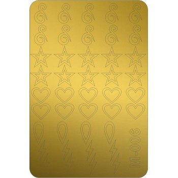 Металізовані наклейки CANNI золото M-006g: купити за кращою ціною в Україні