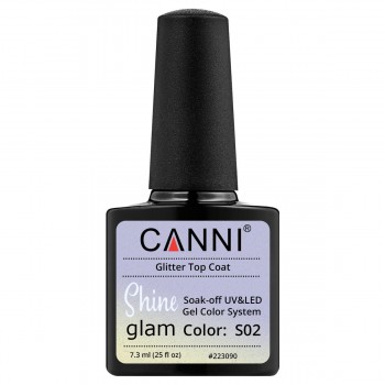 Гліттерний топ Canni №S02 Glam Shine, 7.3 мл