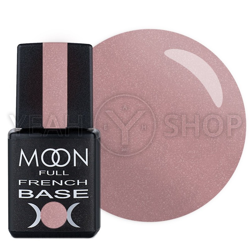 Камуфлирующее базовое покрытие Moon Full Base French №016 (Розовый с мелким шиммером) купить по лучшей цене в Украине