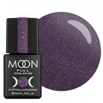 Верхнее покрытие для гель-лака Moon Full Top Glitter №005 (Фиолетовый), 8 мл