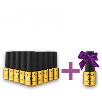 Набор гель-лаков FOX 10+1 в подарок