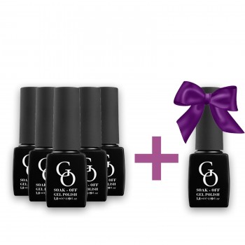 Набір гель-лаків GO 5 + 1 в подарунок