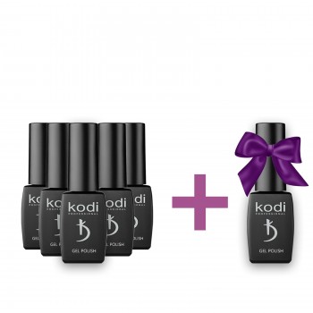 Набор гель-лаков Kodi 5+1 в подарок