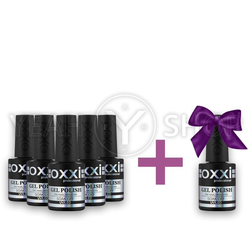 Набір гель-лаків Oxxi 5 + 1 в подарунок: купити за кращою ціною в Україні