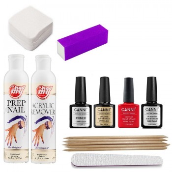 Стартовый набор гель-лаков Canni без УФ лампы (С праймером)