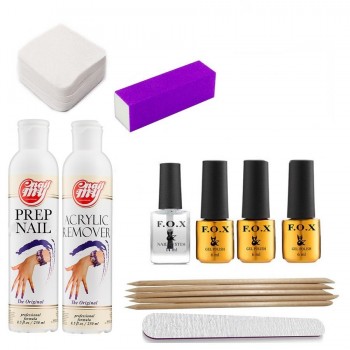 Стартовый набор гель-лаков F.O.X без УФ лампы (С праймером)