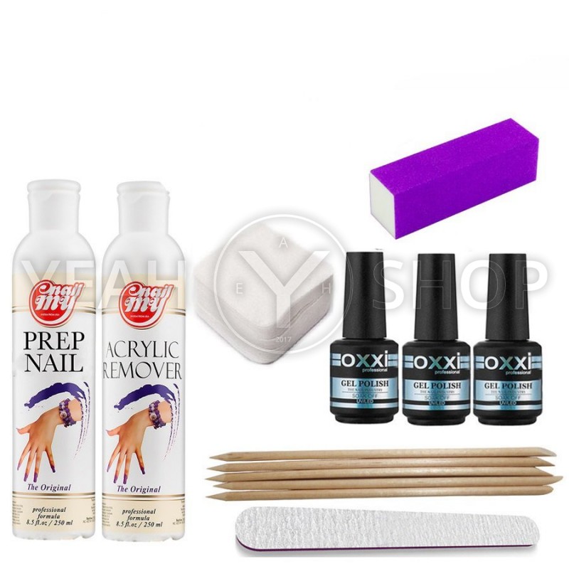 Стартовый набор гель-лаков Oxxi без УФ лампы купить по лучшей цене в Украине