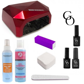 Стартовий набір гель-лаків GO з LED + CCFL лампою на 36 Вт