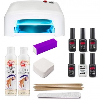 Стартовый набор гель-лаков PNB с УФ лампой на 36 Вт