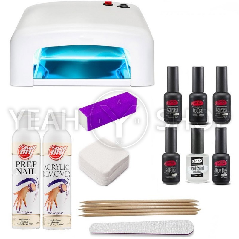 Стартовый набор гель-лаков PNB с УФ лампой на 36 Вт купить по лучшей цене в Украине