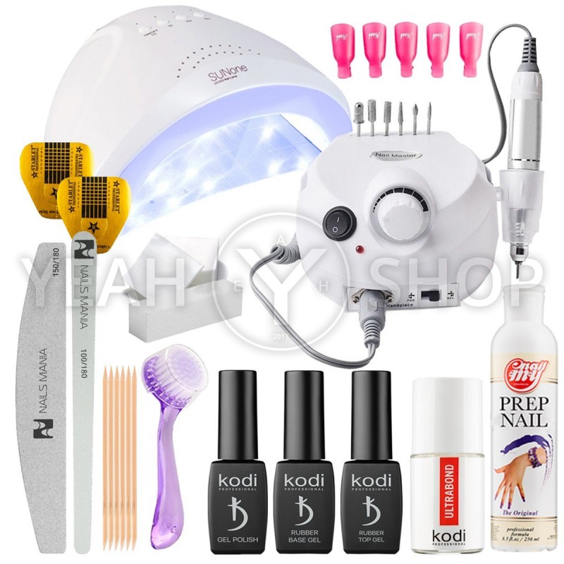 Стартовый набор гель-лаков Kodi Professional с UV/LED лампой SUN One и фрезером Drill Pro купить по лучшей цене в Украине
