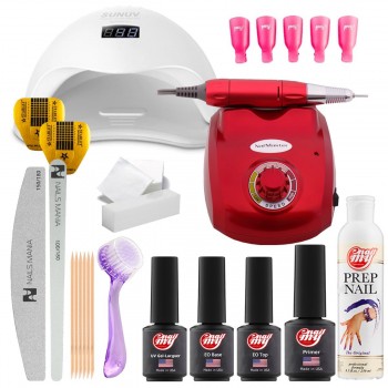 Стартовый набор гель-лаков My Nail с UV/LED лампой SUN 5 и фрезером Nail Master
