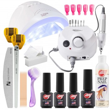 Стартовый набор гель-лаков My Nail с UV/LED лампой SUN One и фрезером Drill Pro