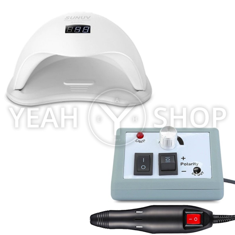 Набор UV/LED лампа SUN 5 48 Вт + Фрезер для маникюра Lina Mercedes 20000 об/мин купить по лучшей цене в Украине
