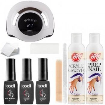 Стартовий набір гель-лаків Kodi з UV-LED лампою SUN BQ-5T на 120 Вт