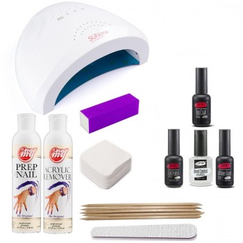 Стартовий набір гель-лаків PNB Професійний з UV / LED лампою SUN One на 48 Вт