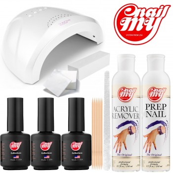 Стартовий набір гель-лаків My Nail з UV / LED лампою SUN One на 48 Вт