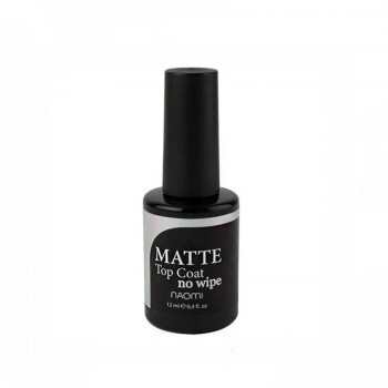 Матовий топ для гель-лаку Naomi Gel MATTE No Wipe Top (без липкого шару), 12 мл