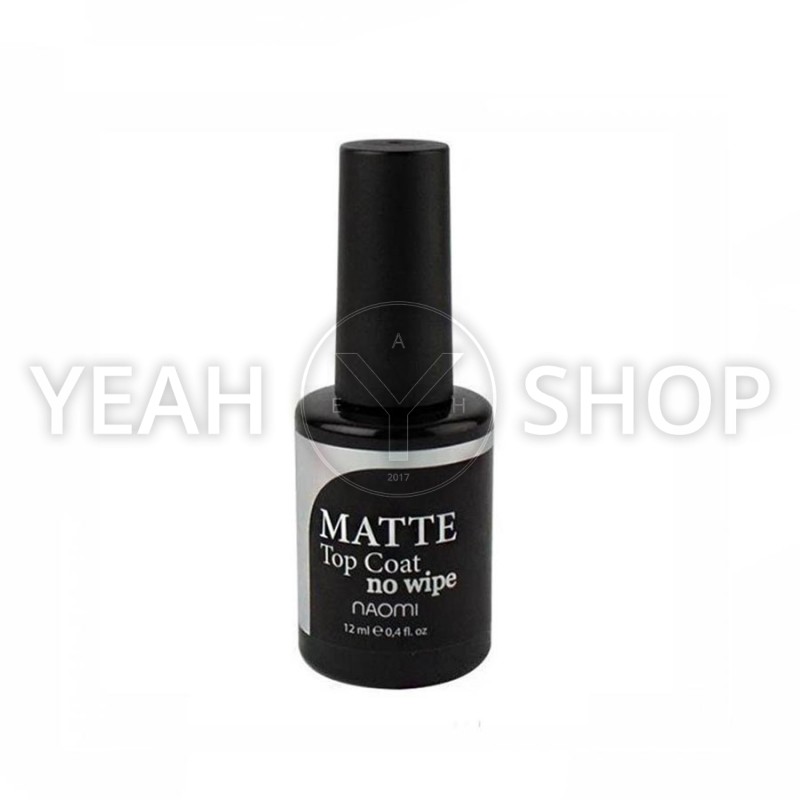 Матовий топ для гель-лаку Naomi Gel MATTE No Wipe Top (без липкого шару), 12 мл: купити за кращою ціною в Україні