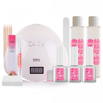 Стартовий набір для гель лаку Oh la lac з лампою SUN 5 48 Вт Біла: купити за кращою ціною в Україні