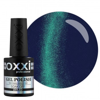 Гель-лак Oxxi Кошачий Глаз №070 (темный бирюзовый, магнитный), 10 мл