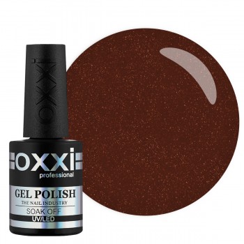 Гель-лак Oxxi №081 (красно-коричневый с микроблеском), 10 мл