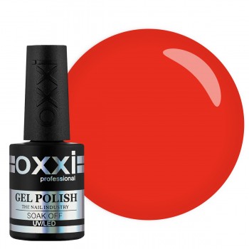 Гель-лак Oxxi №112 (яркий красно-оранжевый, неоновый), 10 мл