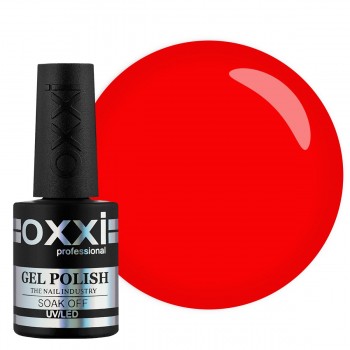 Гель-лак Oxxi №164 (яркий красно-оранжевый, неоновый), 10 мл
