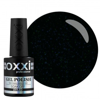 Гель-лак Oxxi №279 (Черный с разноцветными блестками), 10 мл