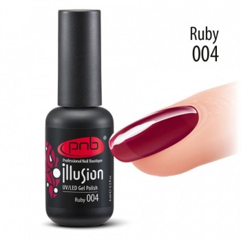 Гель-лак PNB Illusion №004 Ruby, 8 мл