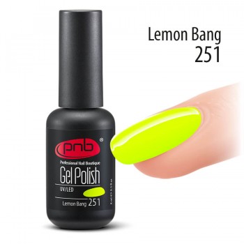 Гель-лак PNB Neon Bomb Collection №251 Lemon Bang, 8 мл