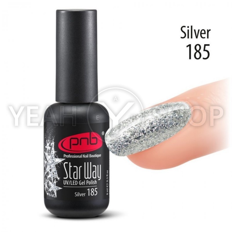 Гель-лак PNB Star Way №185 Silver, 8 мл купить по лучшей цене в Украине