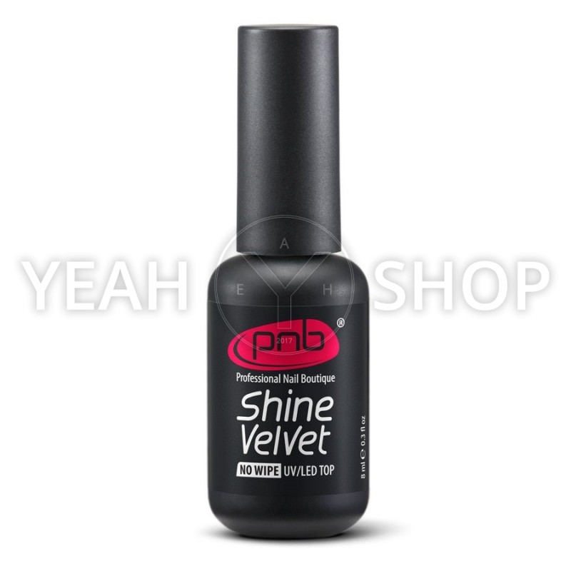Матовий топ для гель-лаку PNB Shine Velvet Top No wipe (без липкого шару), 8 мл: купити за кращою ціною в Україні