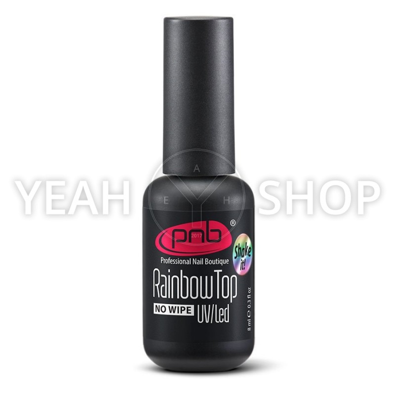 Топ для гель-лаку з райдужним шіммери PNB Rainbow Top No wipe (без липкого шару), 8 мл: купити за кращою ціною в Україні