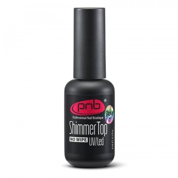 Топ для гель-лака с микрошиммером PNB Shimmer Top No wipe (без липкого слоя ), 8 мл