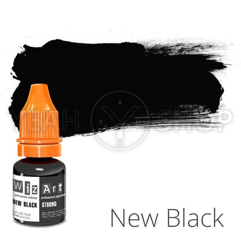 Пигмент для татуажа WizArt Strong New Black 5 мл купить по лучшей цене в Украине