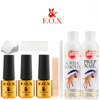 Стартовый набор гель-лаков FOX без УФ лампы